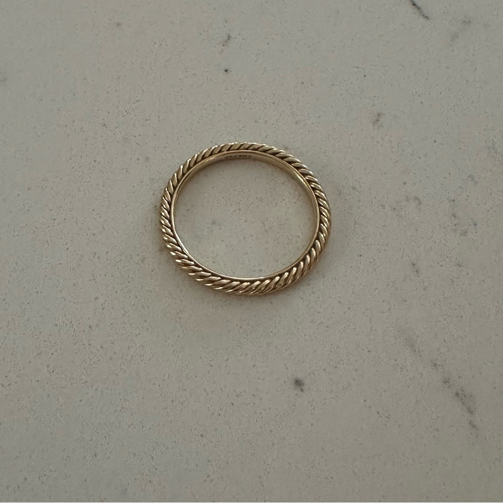 David Yurman Cable Band Ring in Gold, size 8